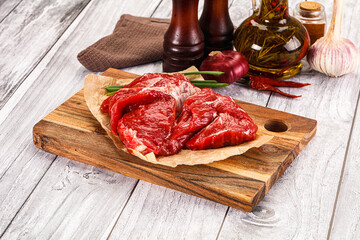 Raw beef meat for cooking
