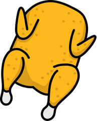 한국식 치킨 세트 일러스트 - 후라이드치킨, 양념치킨, 바삭한 닭다리와 닭날개, 치킨무와 콜라가 포함된 맛있는 한 끼 구성