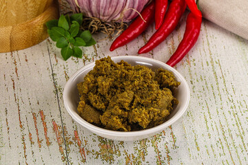 Yellow Thai spicy curry paste