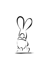 Hase mit Rucksack 