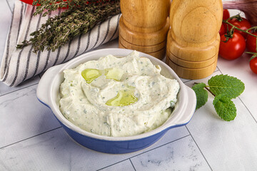 Greek feta dip with oil