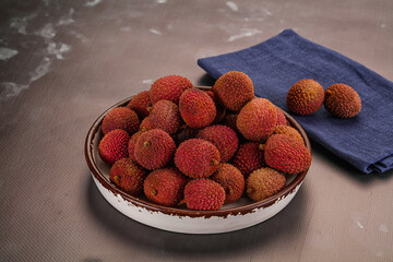 Sweet juicy tropical fruit lychee