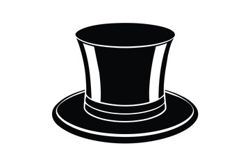 Elegant Top Hat Classic Headwear Design Illustration