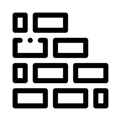 Brick wall line icon