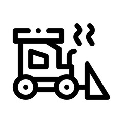 Bulldozer line icon