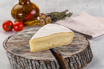 Soft brie cheese with mold