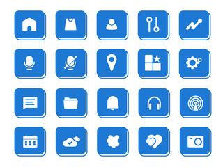 Modern App UI Icons Set