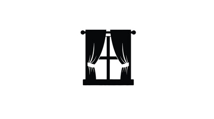 Elegant Window with Drapes: A Classic Design Icon