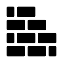Brick wall glyph icon