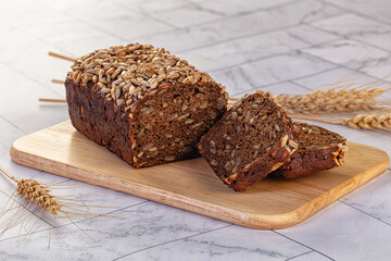 Browl rye bread with seeds