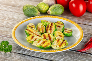 Vegan cuisine - Grilled brussels sprouts