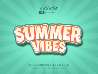Obraz premium Summer Vibes Text Effect