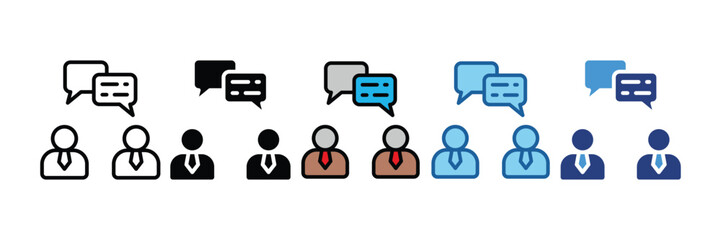 Client Meeting  Icon Element For Design