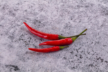 Hot spicy red chili peppers