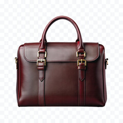 realistic stylish leather bag in different color style isolated on transparent background