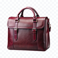 realistic stylish leather bag in different color style isolated on transparent background