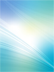 美しく光り輝くウェーブ柄のアブストラクト背景_ライトブルー