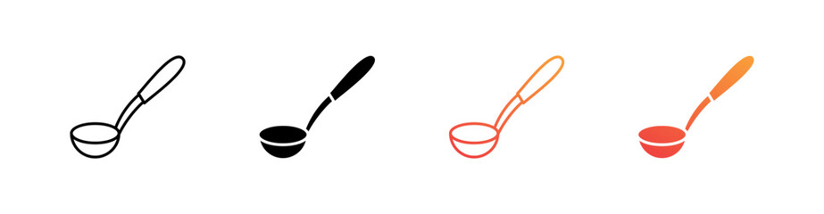 Ladle Multiple Style Icon Set 