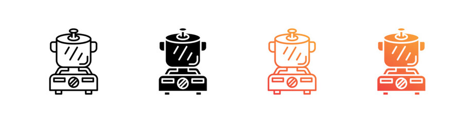 Stove Multiple Style Icon Set 