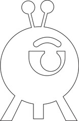 Robot Icon, icons in vibrant and outline styles, showcasing playful designs, ideal for technology, and futuristic projects. Digital artificial intelligence chatbot, friendly Electric cyborg agent