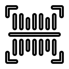 Scannable Label Vector Line Icon Design
