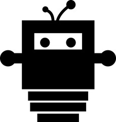 Robot Icon, icons in vibrant and outline styles, showcasing playful designs, ideal for technology, and futuristic projects. Digital artificial intelligence chatbot, friendly Electric cyborg agent