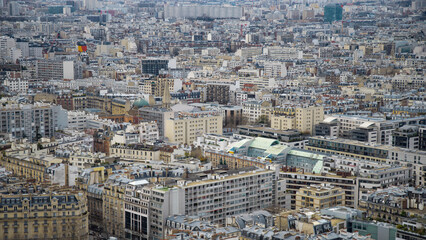 View of the city of Paris from above