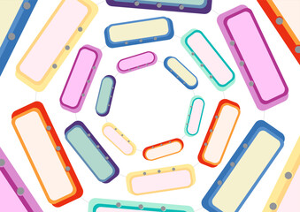 Colorful Digital Art Pattern A visually stimulating digitally crafted pattern composed of multicolored rectangular shapes, showcasing an abstract and artistic design. 