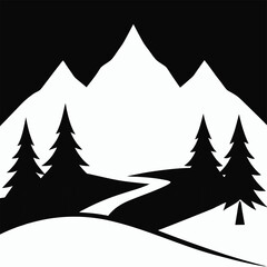 Obraz premium Mountain landscape with winding road