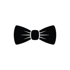 Simple black bow tie icon graphic design