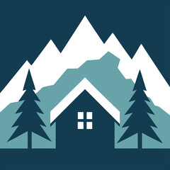 Fototapeta premium Mountain Cabin Retreat
