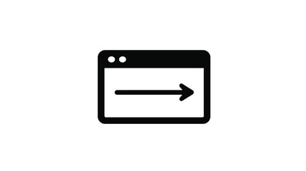 Website Navigation Icon: Simple Arrow in Browser Window