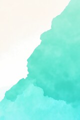 Obraz premium Turquoise watercolor texture with gradient blending
