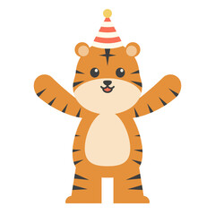 Cartoon Tiger Themed Birthday Decoration