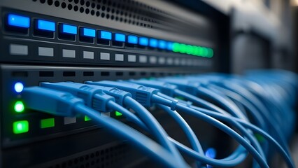 Fototapeta premium computer network cable