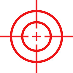 Target icon.Gun target icon on isolated background. Crosshair icon in black.Editable Stroke, Pixel Perfect, Stock Illustration. Goal symbol collection. Darts icon. Hitting the bullseye icon line.