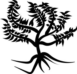 Obraz premium tree silhouette vector