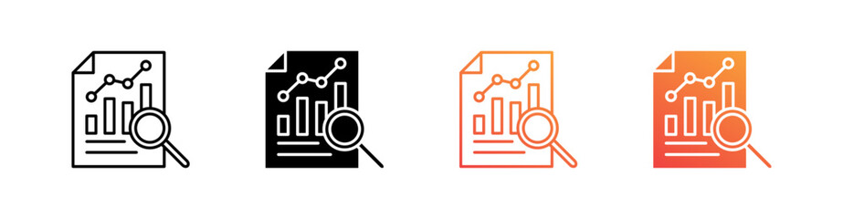 Research Multiple Style Icon Set 