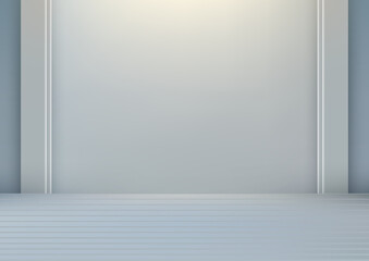 minimalist empty room light grey smooth wall modern clean space simple interior design neutral background