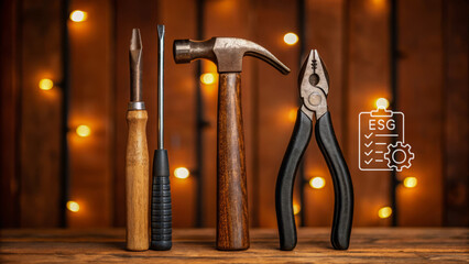 Waste reduction strategy with hand tool set for sustainable project management