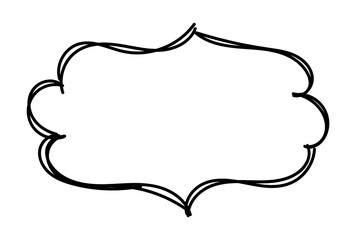 Hand-drawn Vintage Labels and Frames on white background., Vintage Banner, Scribble Ornamental badge and Borders, decorative elements