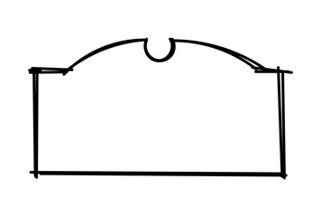 Hand-drawn Vintage Labels and Frames on white background., Vintage Banner, Scribble Ornamental badge and Borders, decorative elements