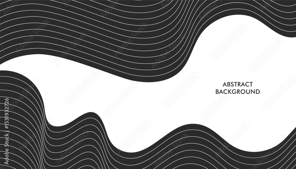 Poster Abstract curve wavy lines. abstract striped background. dynamic waves lines. wave pattern