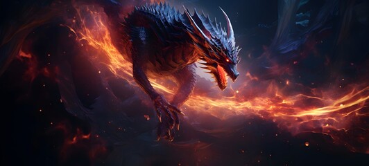Galaxy Version of fairy fire world, ai generative