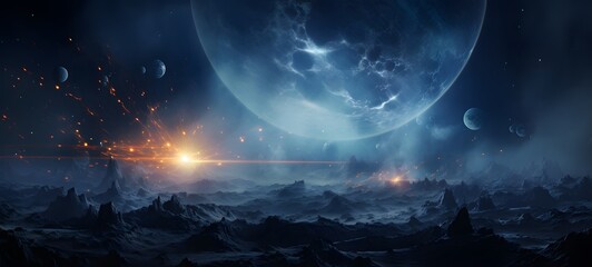 Galaxy Version of fairy fire world, ai generative