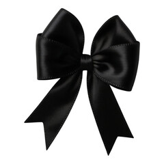 Elegant Black Satin Bow