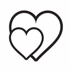 Heart Outline Icon &ndash; Simple Love Symbol Isolated on White Background