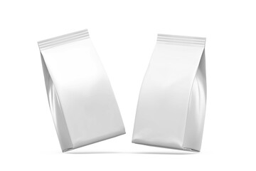 Matte Plastic Paper Coffee Bag Mockup Blank Mockup 3D Rendering