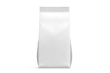 Matte Plastic Paper Coffee Bag Mockup Blank Mockup 3D Rendering