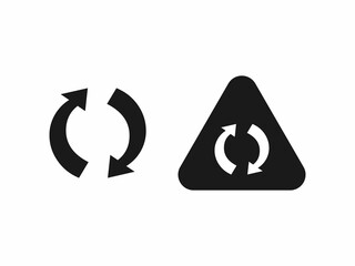 Circular arrows icon set for web and mobile apps.
